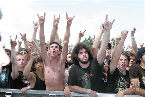 Front Row Heavy Metal Fans Photograph By Concert Photos Pixels