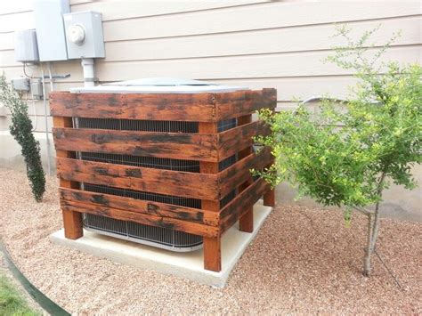 Prevent blotchiness when staining porous woods. Air conditioner cover I made from 1 pallet and then ...