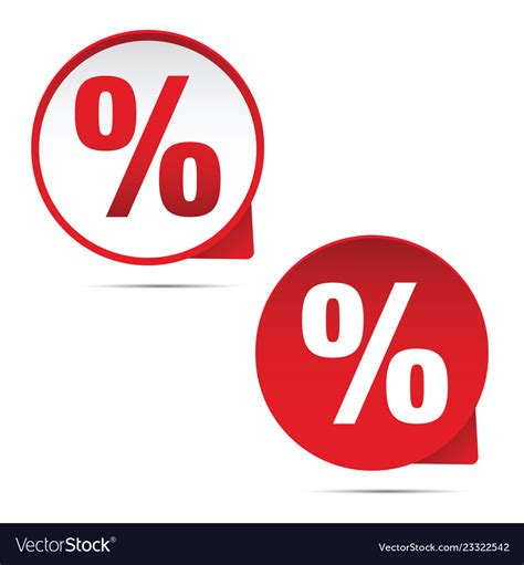 Percent Sign Label Sale Royalty Free Vector Image