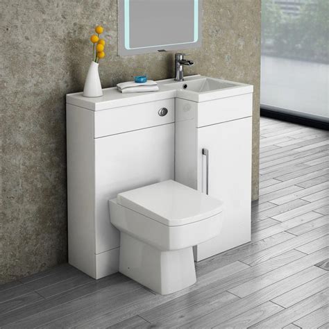 A minimalist powder room that serves its purpose well. #designerbathroommats | Small bathroom vanities, Toilet ...