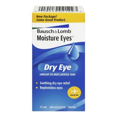 Bausch Lomb Moisture Eyes Lubricant Eye Drops Artificial Tears CTC Health