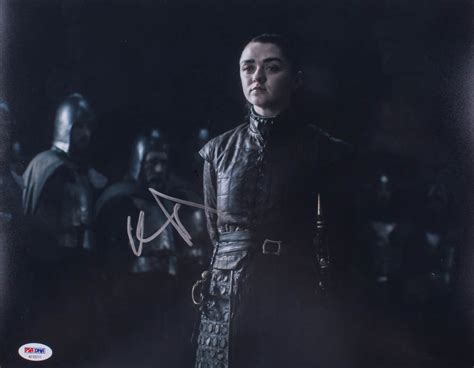 Maisie Williams Signed Game Of Thrones 11x14 Photo Psa Coa