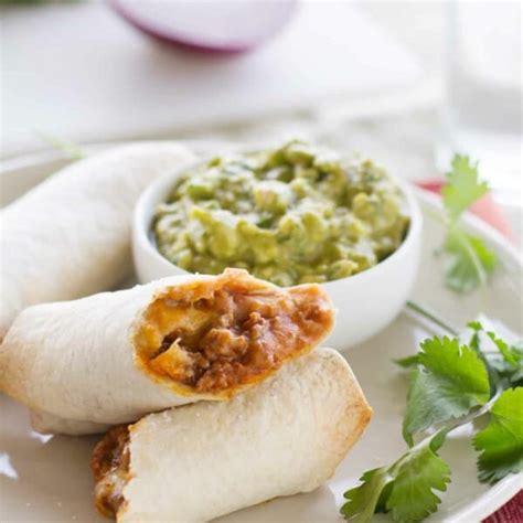 Baked Mexican Egg Rolls With Enchilada Guacamole Taste And Tell