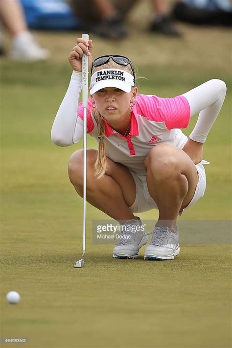 Jessica Korda Of The Usa Lines Up A Putt On The Nd Hole During Day Golf Melbourne