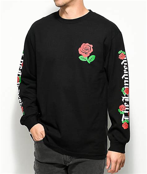 The Hundreds Big Rose Fill Black Long Sleeve T Shirt Zumiez