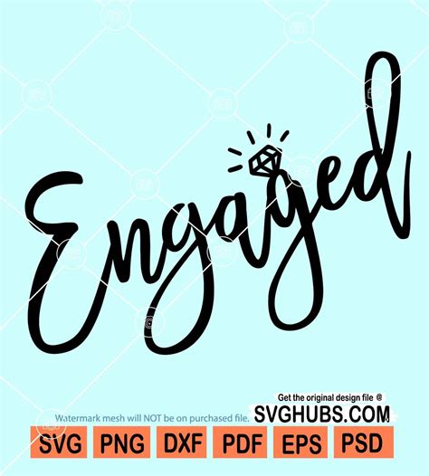 Engaged Svg Engagement Ring Svg Wedding Svg Wedding Ring Svg