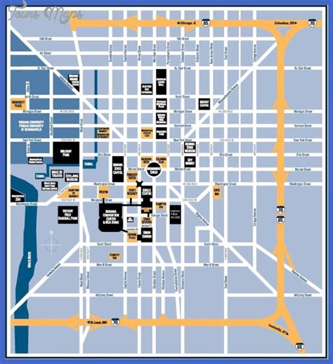 Indianapolis Map Tourist Attractions