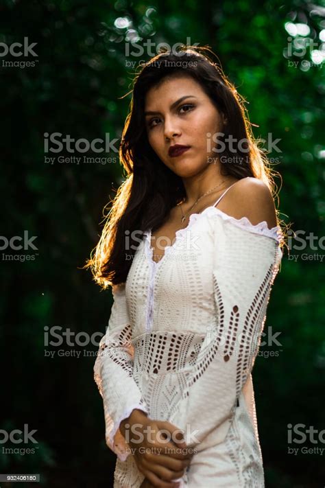 Outdoors Portrait Of Beautiful Brazilian Girl Stock Photo Download