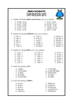 Print our fourth grade (grade 4) worksheets and activities or administer as online tests. Grade 4 Maths Revision Worksheets by Kim Langefeld | TpT