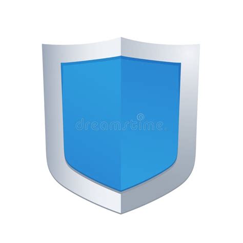 Glossy Blue Shield Emblem Stock Vector Illustration Of Symbol 6003261