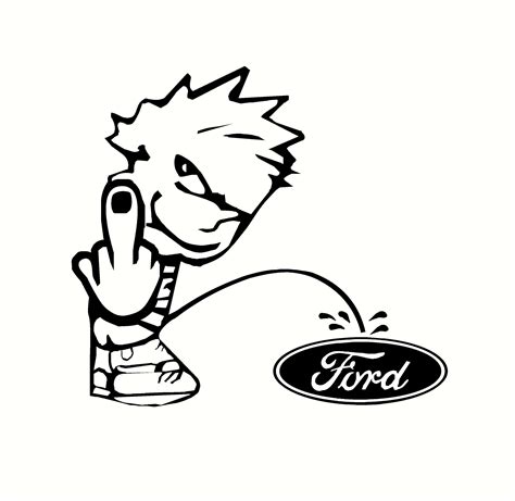 calvin pee on ford shoot finger calvin decal sticker auto laptop smooth surface decal 5 5 x 5 5