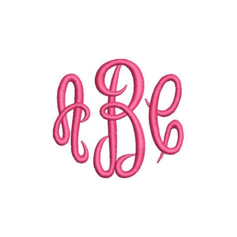 Classic Monogram Embroidery Font Set Instant Download