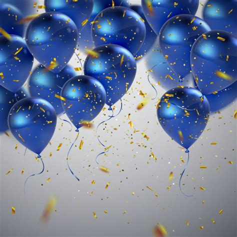 Blue And Gold Balloons Illustrations Royalty Free Vector Graphics