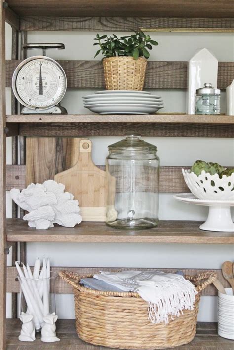 Open, extensive shelves give the some simple open shelving over the desk is a cool idea to store your things and display some decor, too. Celebrate Summer Home Tour With Simple Coastal Updates ...