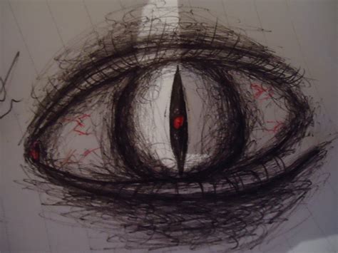 Demon Eyes Sketch Drawing Skill