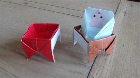 Boite Ou Berceau De Jésus Pour Crèche De Noël En Origami Creche For