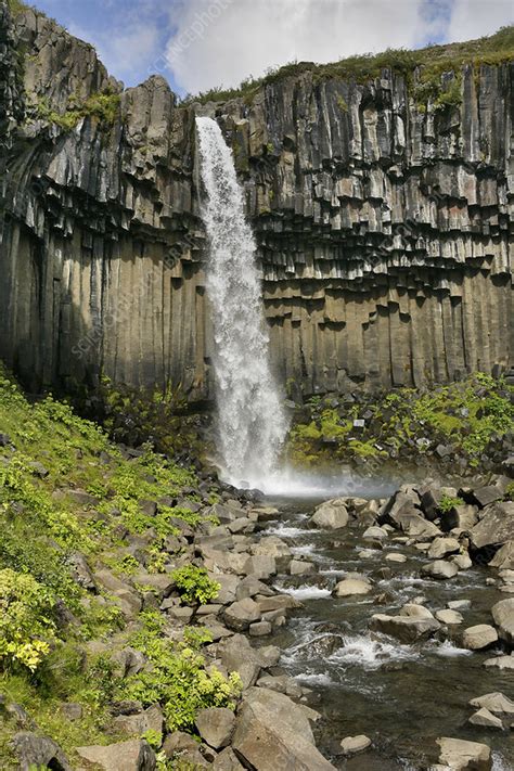 Svartifoss Waterfall Iceland Stock Image C0284841 Science Photo