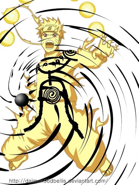 Naruto Uses Bijū Rasengan In Incomplete Kyūbi Chakra Mode Uzumaki