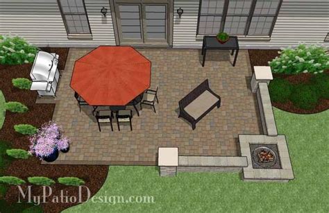 They come in a large variety of colors which can be combined and installed in the. Large Rectangular Paver Patio Design with Fire Pit ...