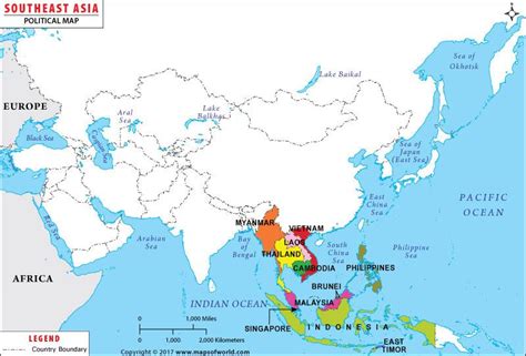 Boundary Map Of Asia