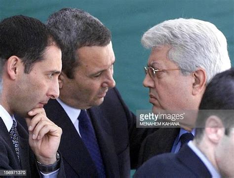Israeli Foreign Minister David Levy Talks To Prime Minister Ehud News Photo Getty Images