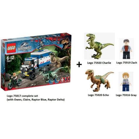 Lego Jurassic World 75917 Raptor Rampage Misb 75920 Raptor Echo And Charlie New 75916 Gray