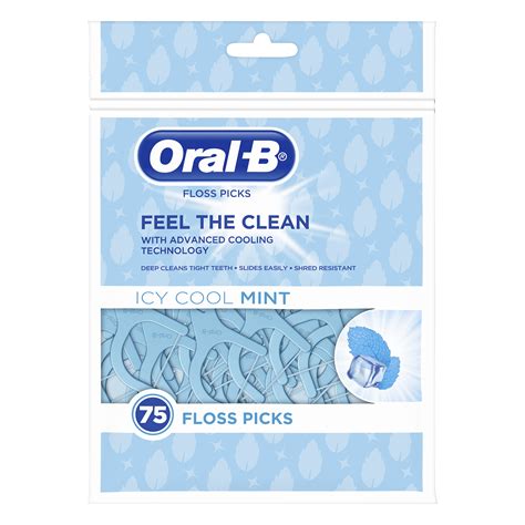 Oral B Oral B Floss Picks Icy Cool Mint 75 Count Shop