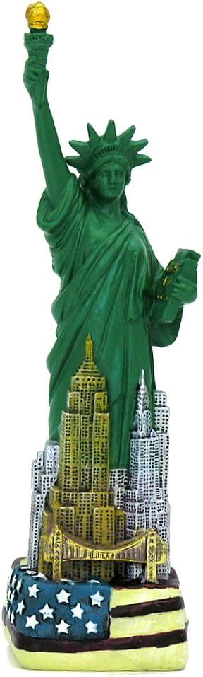 6 Inch Statue Of Liberty Replica Nyc Skyline American Flag Special