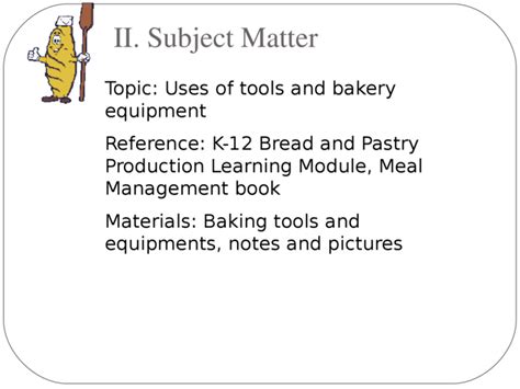 Lesson Plan In K 12 Bread And Pastry Production