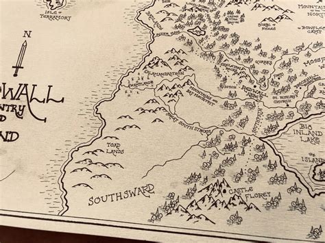 Map Of Redwall Aged Handmade Hand Drawn Authentic T Etsy Sweden