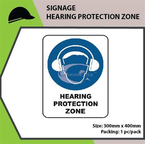Signage Hearing Protection Zone Lazada