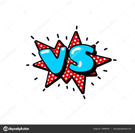 Versus sign in retro comic style Stock Vector Image by ©ober-art #136992544