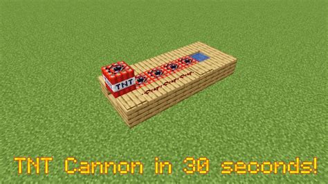 1 Minute Tutorial How To Build A Tnt Cannon In Minecraft 1152 Quick