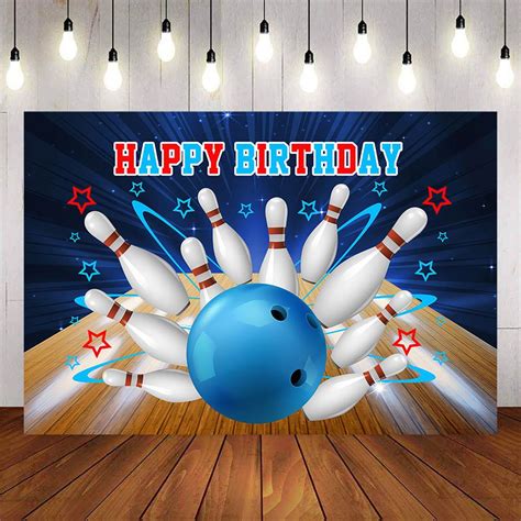 Bowling Party Theme Happy Birthday Back Grounds In 2021 Bowling Party