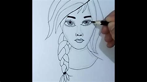 رسم سهل تعليم رسم بنت بقلم الرصاص بطريقة سهلة وبسيطة طريقة رسم وجه بنت رسم بنات كيوت Youtube