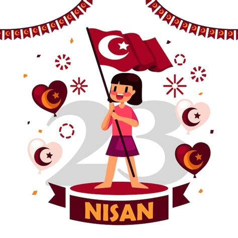 Free Vector National Sovereignty And Childrens Day Illustration With