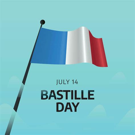 Bastille Day Vector Design For Celebration French Flag Vector Illustration Happy Bastille Day