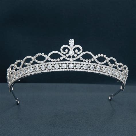 Classic Zirconia Royal Replica Tiara For Weddingcrystal Princess