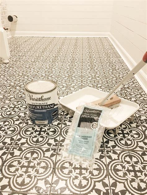 Diy Stencil Painted Tile Floors Beauty For Ashes Painting Tile