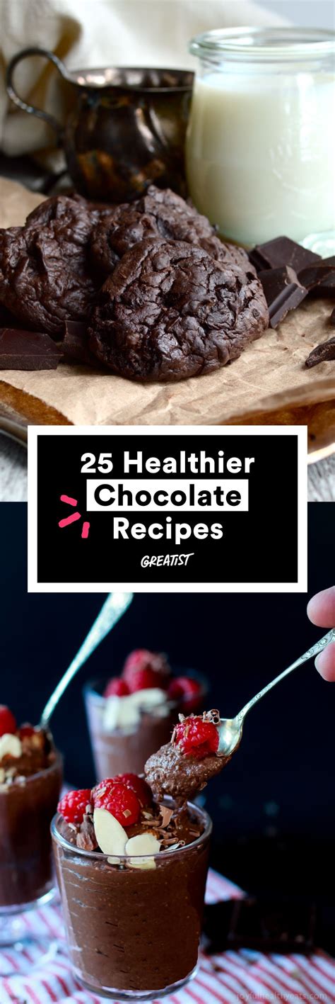See more ideas about recipes, healthy dessert options, food. 25 Healthier Chocolate Recipes That Prove Store-Bought Sweets Are Overrated | Healthy chocolate ...