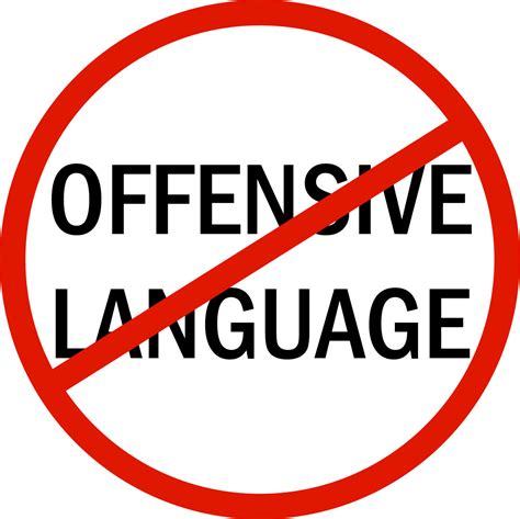 No Offensive Language Sign Clip Art Library