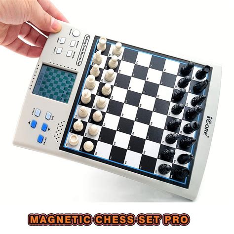 Icore Chess Set Travel Magnetic Checkers Board Electronic No Stress