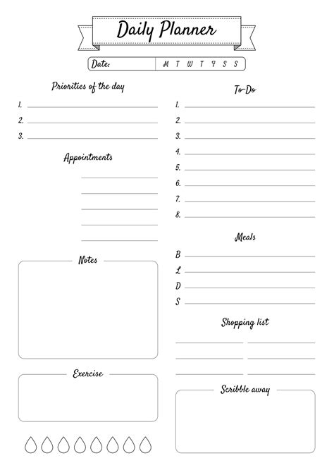 Daily Printable Planner Pages