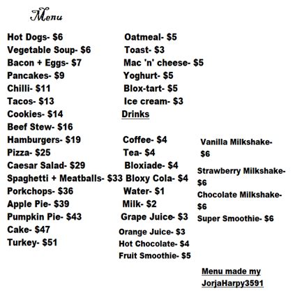 Mcdonald s menu codes picture ids for welcome to bloxburg roblox mcdonald s menu codes picture ids for. Bloxburg cafe menu UPDATED - Roblox