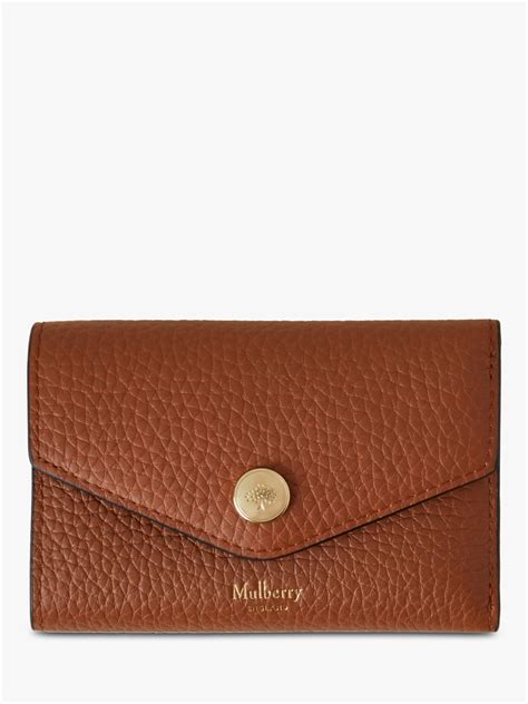 All the collections embody mulberry's spirit: Mulberry Folded Multi-Card Heavy Grain Leather Wallet, Chestnut at John Lewis & Partners