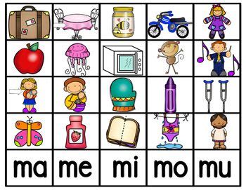 Ma Me Mi Mo Mu Literacy Escritura Preescolar Centros De