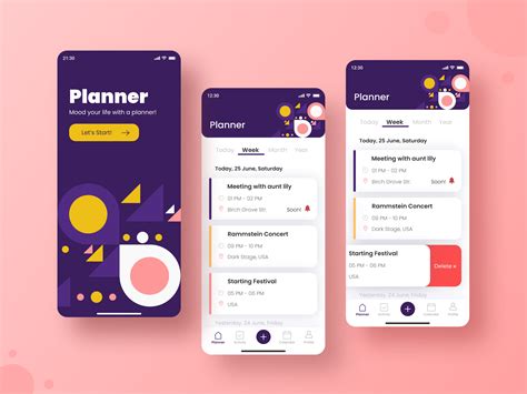 Planner App 📝 App Design Trip Planner App App Interface Design