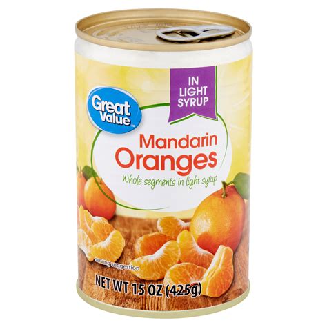 Great Value Mandarin Oranges In Light Syrup 15 Oz Home And Garden