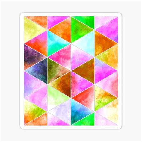 Crystal Quartz Rainbow Triangles Sticker For Sale By Bravenewart