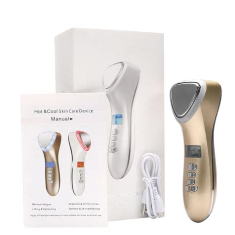 Facial Lifting Vibration Massager Led Hot Cold Hammer Ultrasonic